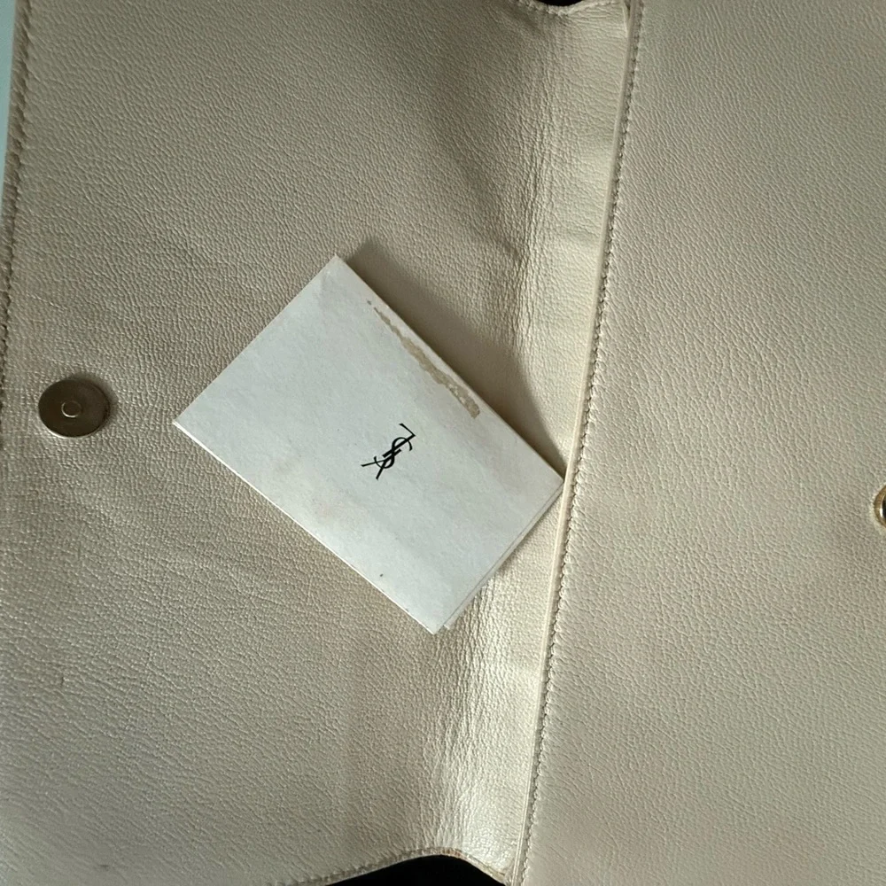Yves Saint Laurent Cream Clutch - Picture 6 of 11
